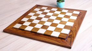 Chess Board in Sheesham and Maple Wood
