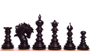 The Zeus Series 4.2 Inch Luxury Chess Pieces Triple Weighted in Ebony Wood and Boxwood - 2150 Gram Weight