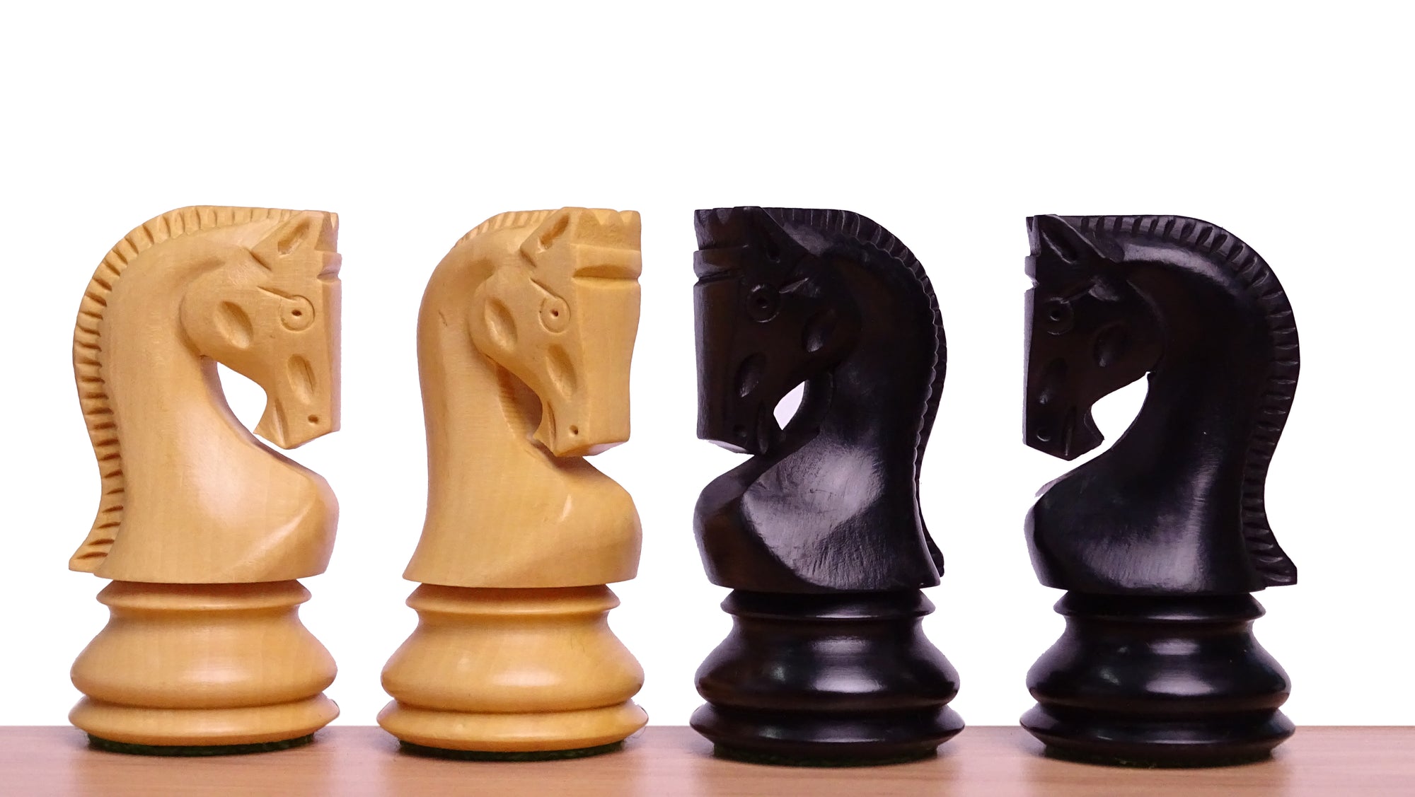 1959 World Chess Championship Russian Zagreb Chess Pieces in Ebonized Boxwood / Natural Boxwood - 3.8" King