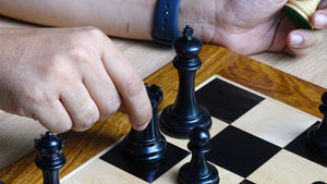 Triple Weighted Repro Original Imperial Chess Pieces in Ebony & Boxwood - 3.7" King