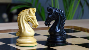 Triple Weighted Repro Original Imperial Chess Pieces in Ebony & Boxwood - 3.7" King