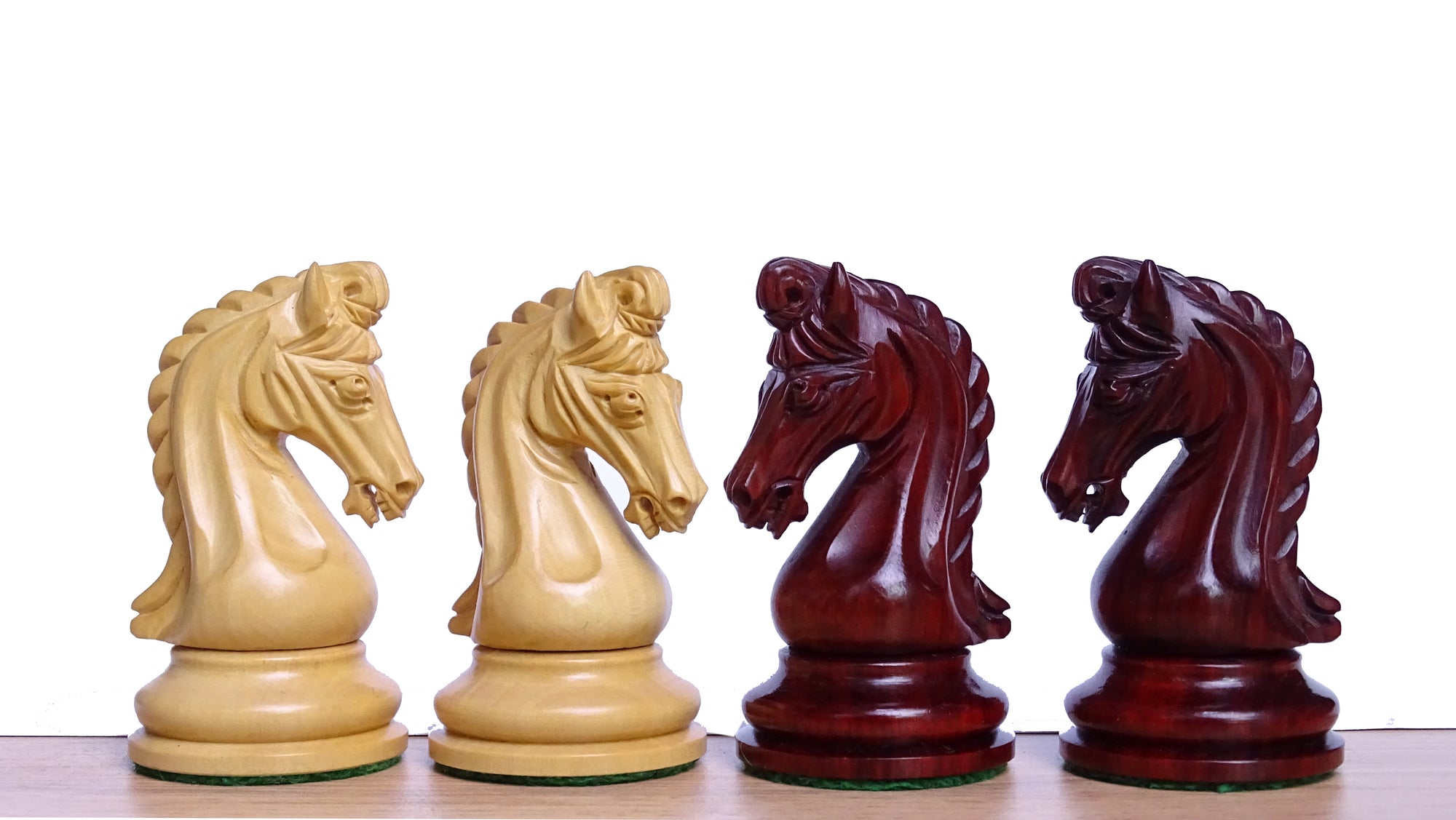 Triple Weighted Repro Original Imperial Chess Pieces in Padauk & Boxwood - 3.7" Inch