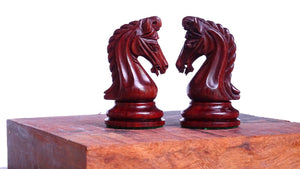 Triple Weighted Repro Original Imperial Chess Pieces in Padauk & Boxwood - 3.7" Inch