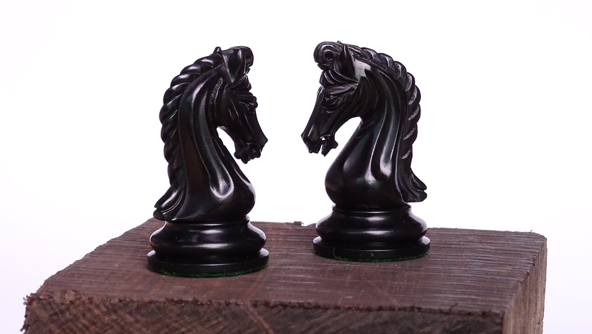 Triple Weighted Repro Original Imperial Chess Pieces in Ebony & Boxwood - 3.7" King