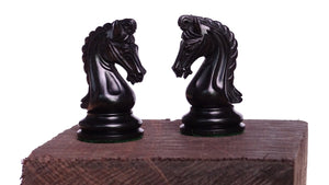 Triple Weighted Repro Original Imperial Chess Pieces in Ebony & Boxwood - 3.7" King