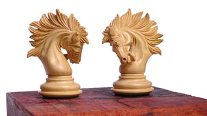 The Zeus Series 4.2 Inch Luxury Chess Pieces Triple Weighted in Ebony Wood and Boxwood - 2150 Gram Weight