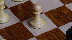 Repro of 2017 Sinquefield Cup Craftsman Triple Weighted Chess Pieces in Ebony/Boxwood - 3.75 inch King