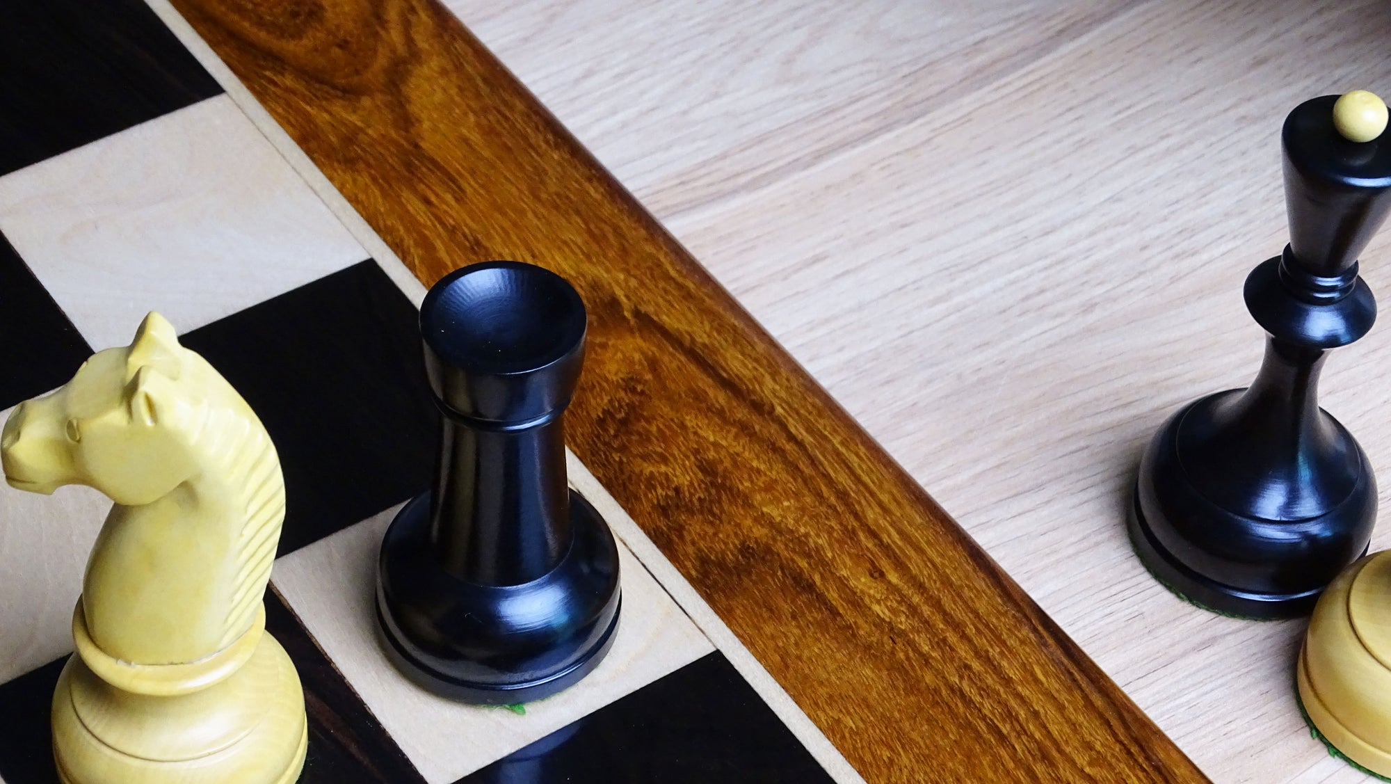 The Repro of 1950s Botvinnik Tournament Soviet Era Chess Pieces in Ebonized Boxwood - 4.4 inch King