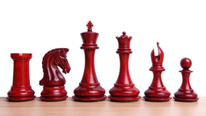 The 4.4 Inch Luxury Imperial Collector Series Artisan Chess Pieces Triple Weighted in Padauk Wood and Boxwood - 1800 GMS