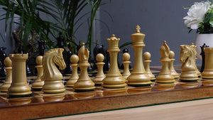 The 4.4 Inch Luxury Imperial Collector Series Artisan Chess Pieces Triple Weighted in Ebony and Boxwood - 1850 GMS