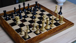 The 4.4 Inch Luxury Imperial Collector Series Artisan Chess Pieces Triple Weighted in Ebony and Boxwood - 1850 GMS