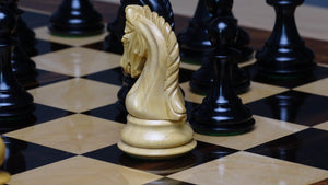 The 4.4 Inch Luxury Imperial Collector Series Artisan Chess Pieces Triple Weighted in Ebony and Boxwood - 1850 GMS