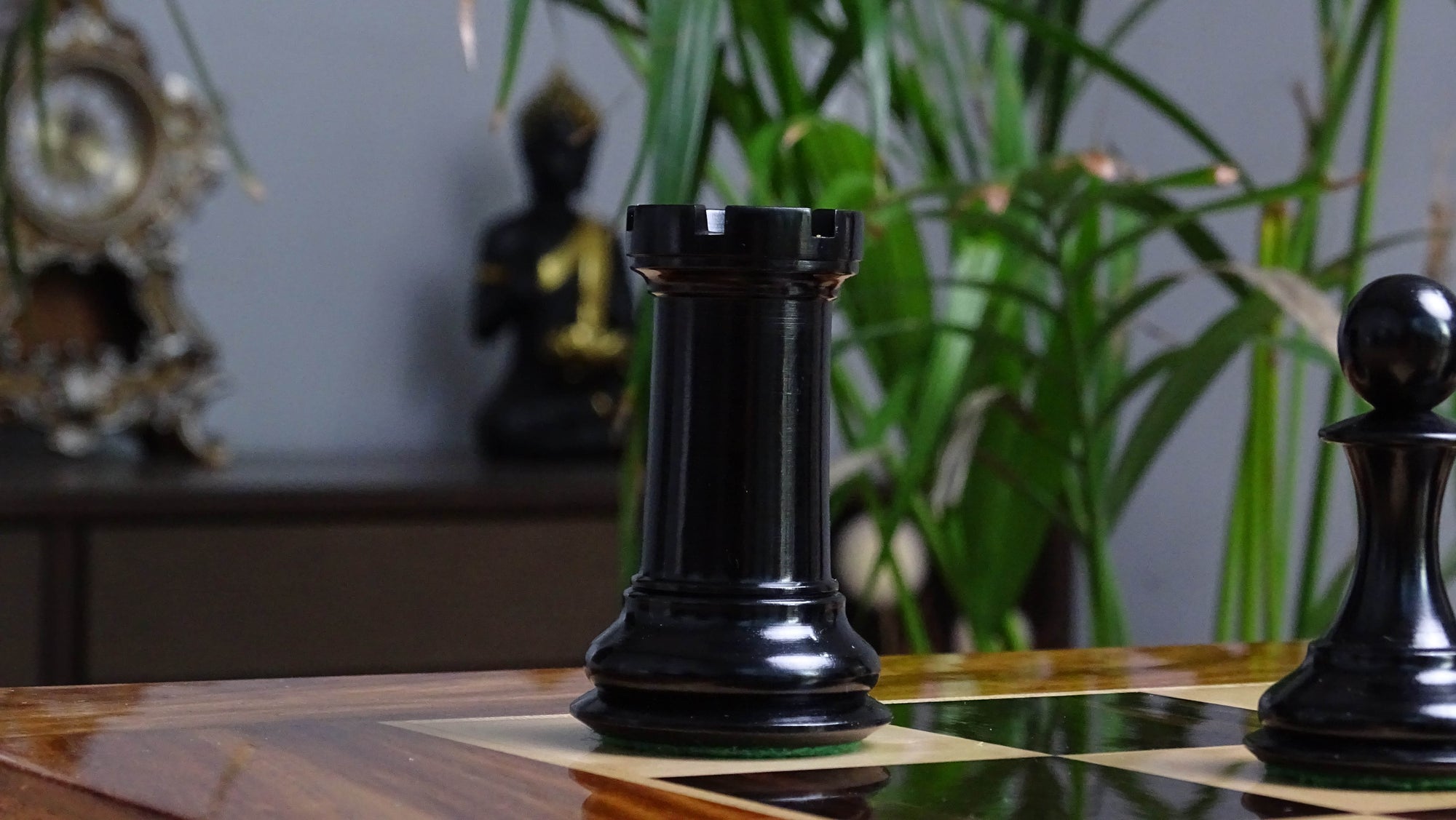 The 4.4 Inch Luxury Imperial Collector Series Artisan Chess Pieces Triple Weighted in Ebony and Boxwood - 1850 GMS