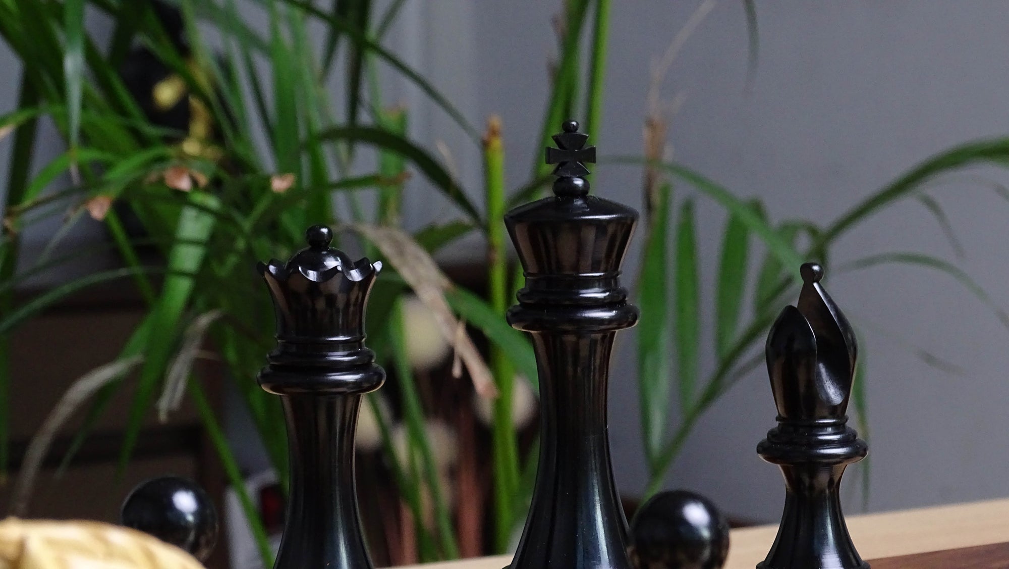 The 4.4 Inch Luxury Imperial Collector Series Artisan Chess Pieces Triple Weighted in Ebony and Boxwood - 1850 GMS