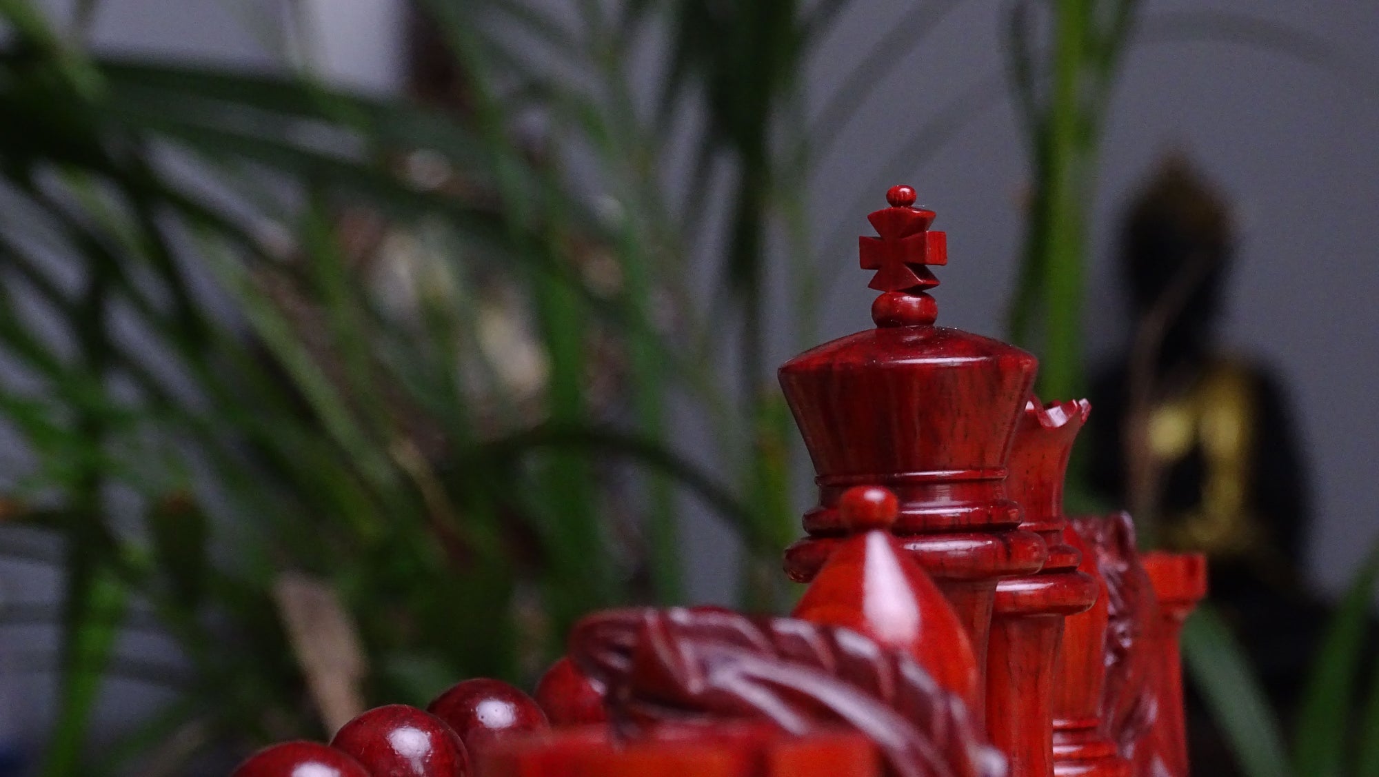 The 4.4 Inch Luxury Imperial Collector Series Artisan Chess Pieces Triple Weighted in Padauk Wood and Boxwood - 1800 GMS