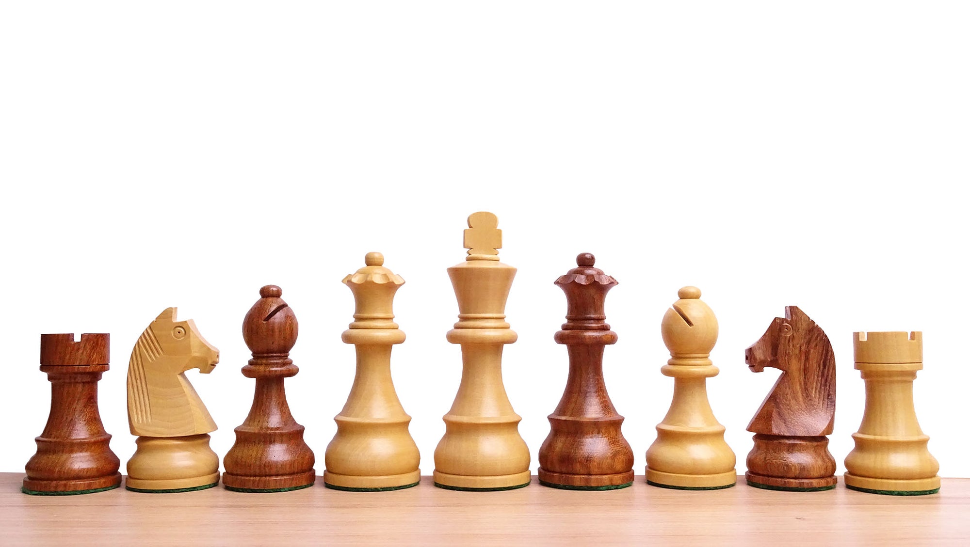 The FIDE Approved Tournament Wooden Chess Pieces in Sheesham & Boxwood 3 ¾ Inch King - 1050 Gms Weight