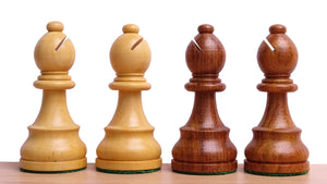 The FIDE Approved Tournament Wooden Chess Pieces in Sheesham & Boxwood 3 ¾ Inch King - 1050 Gms Weight