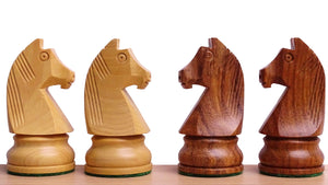 The FIDE Approved Tournament Wooden Chess Pieces in Sheesham & Boxwood 3 ¾ Inch King - 1050 Gms Weight