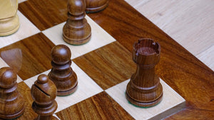 The FIDE Approved Tournament Wooden Chess Pieces in Sheesham & Boxwood 3 ¾ Inch King - 1050 Gms Weight