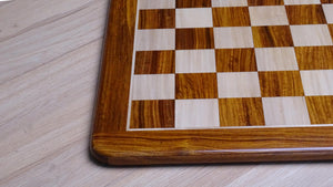 21 inch Sheesham Solid Wood Tournament Chess Board in Maple Wood - 55 mm Square