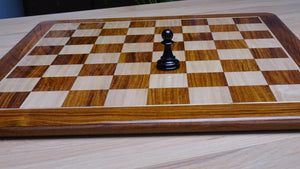 21 inch Sheesham Solid Wood Tournament Chess Board in Maple Wood - 55 mm Square