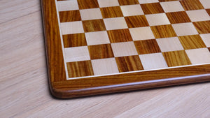 16 inch Solid Wood Chess Board in Sheesham Wood and Maple Wood - 42 mm Square