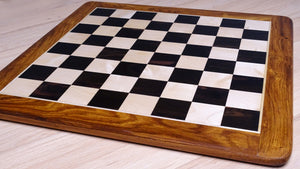 21 inch Solid Wood Chess Board in Ebony Wood and Maple Wood - 53mm