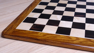 21 inch Solid Wood Chess Board in Ebony Wood and Maple Wood - 53mm