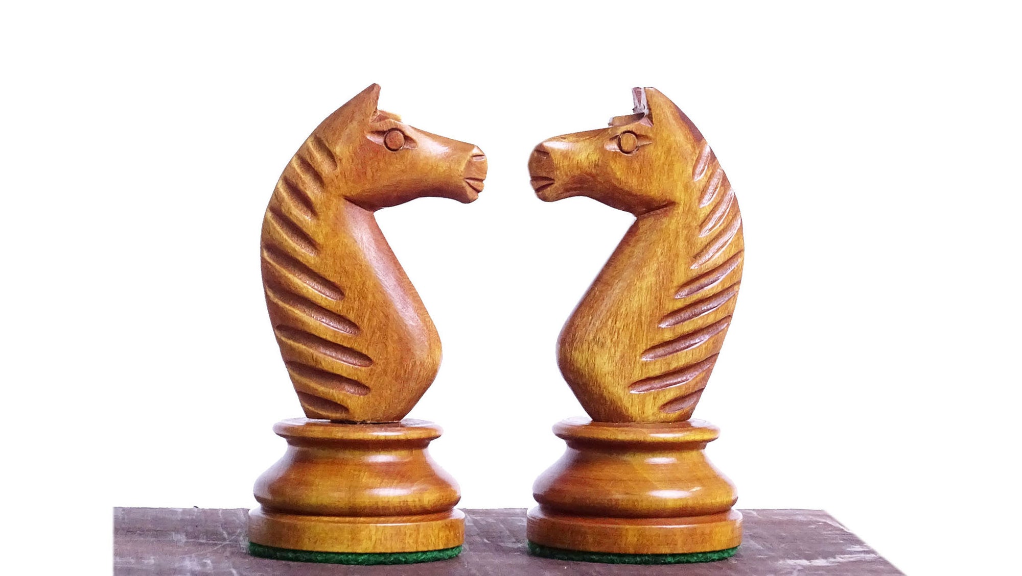 The Repro of Averbakh 1949 Moscow Chess Championship Chess Pieces in Ebonized & Antiqued Boxwood - 4.20 inch King