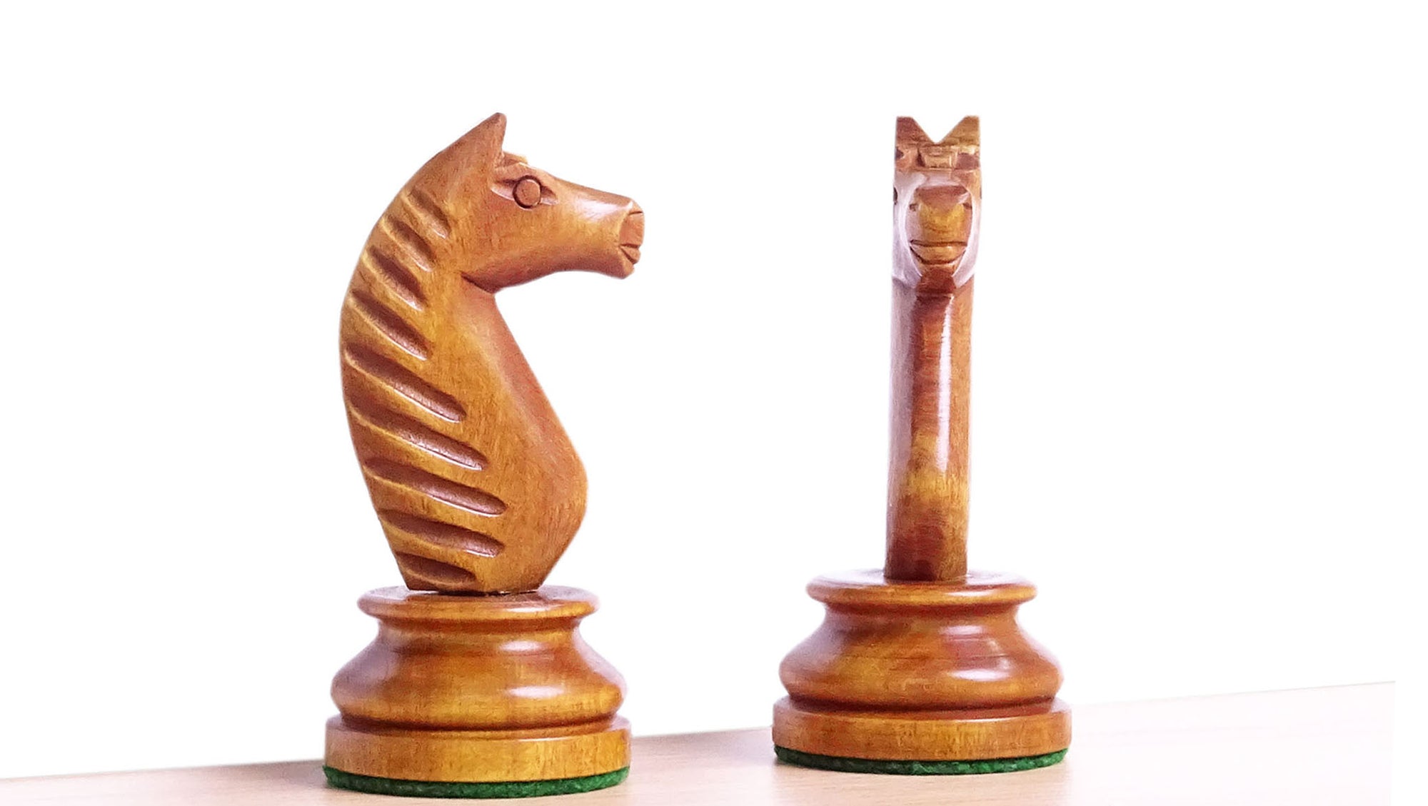 The Repro of Averbakh 1949 Moscow Chess Championship Chess Pieces in Ebonized & Antiqued Boxwood - 4.20 inch King