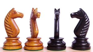 The Repro of Averbakh 1949 Moscow Chess Championship Chess Pieces in Ebonized & Antiqued Boxwood - 4.20 inch King