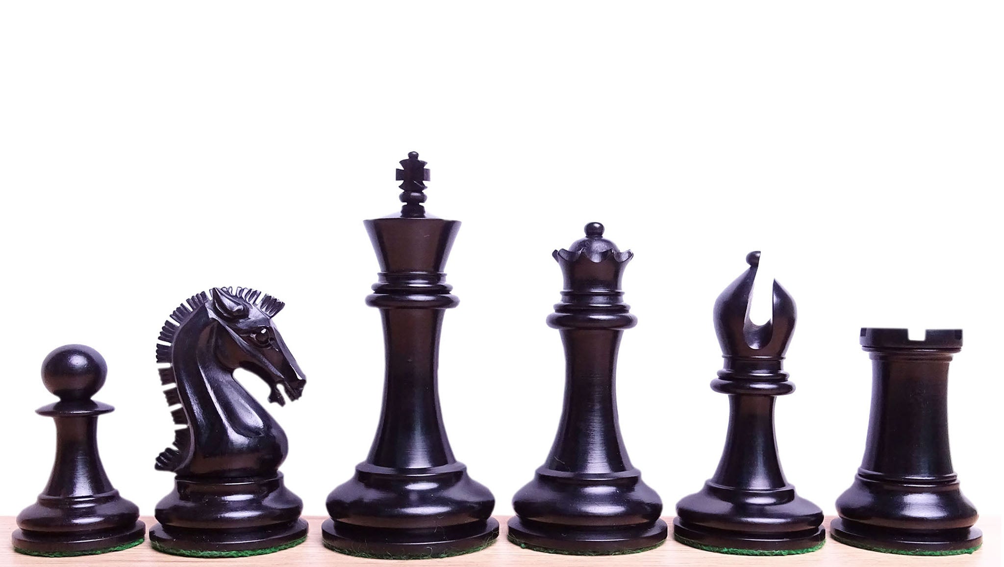 Repro of 2017 Sinquefield Cup Craftsman Triple Weighted Chess Pieces in Ebony/Boxwood - 3.75 inch King