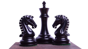 Repro of 2017 Sinquefield Cup Craftsman Triple Weighted Chess Pieces in Ebony/Boxwood - 3.75 inch King