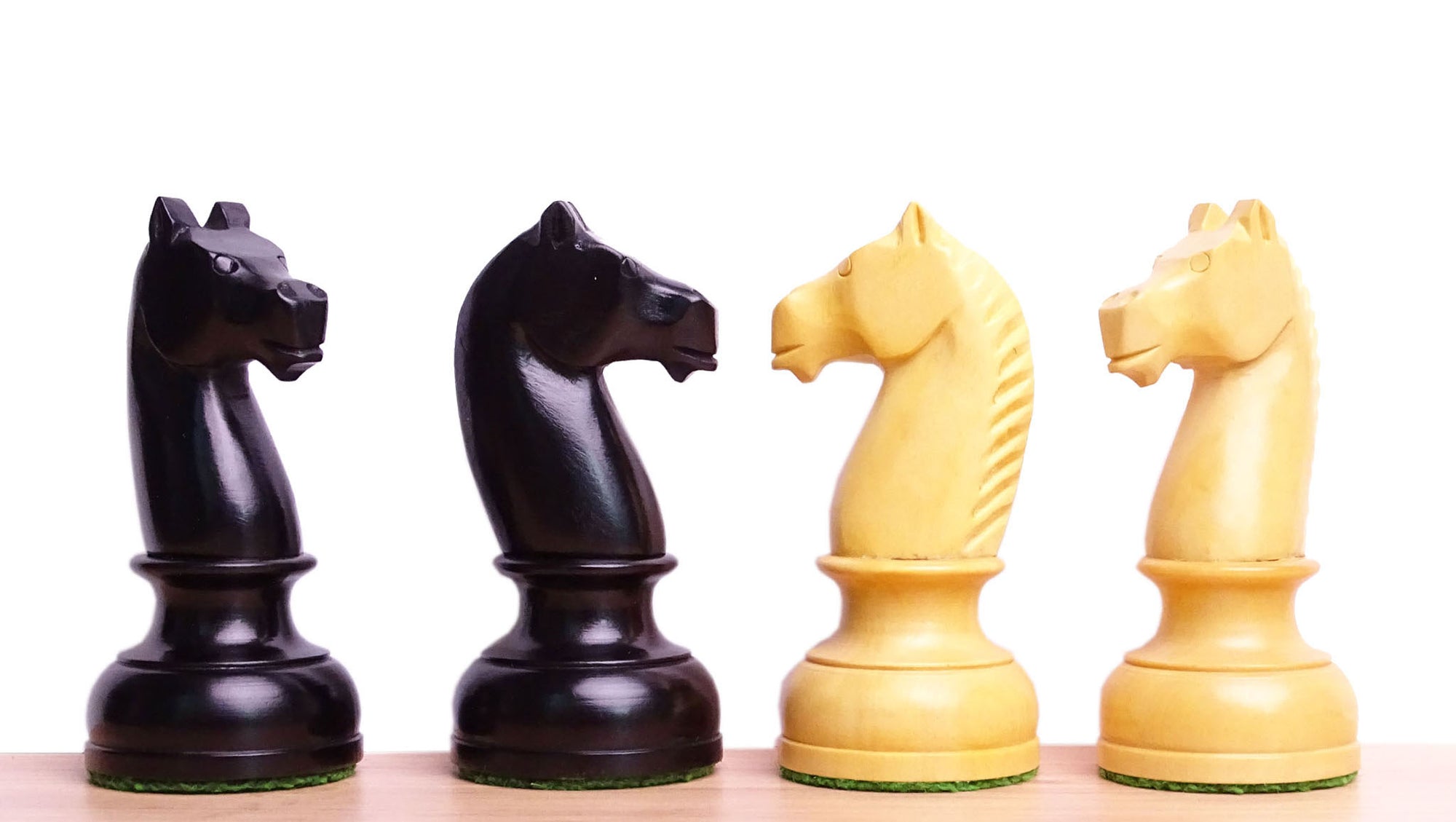 The Repro of 1950s Botvinnik Tournament Soviet Era Chess Pieces in Ebonized Boxwood - 4.4 inch King