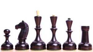 The Repro of 1950s Botvinnik Tournament Soviet Era Chess Pieces in Ebonized Boxwood - 4.4 inch King