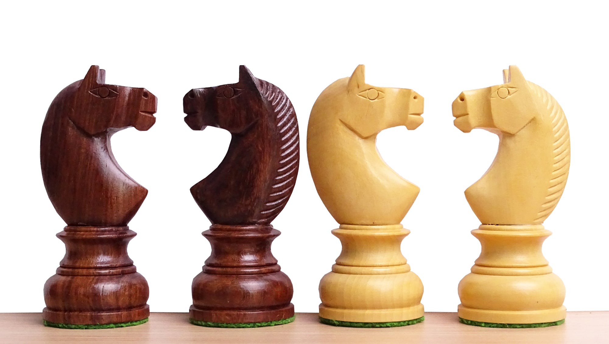 Circa 1930s "Leningrad Schoolboy" Soviet Chess Pieces in Sheesham & Boxwood - 4.2 inch King