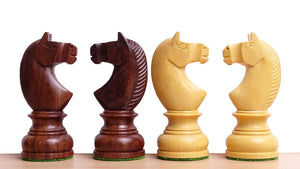 Circa 1930s "Leningrad Schoolboy" Soviet Chess Pieces 4.2 inch King in Sheesham & Boxwood - 1530 Grams