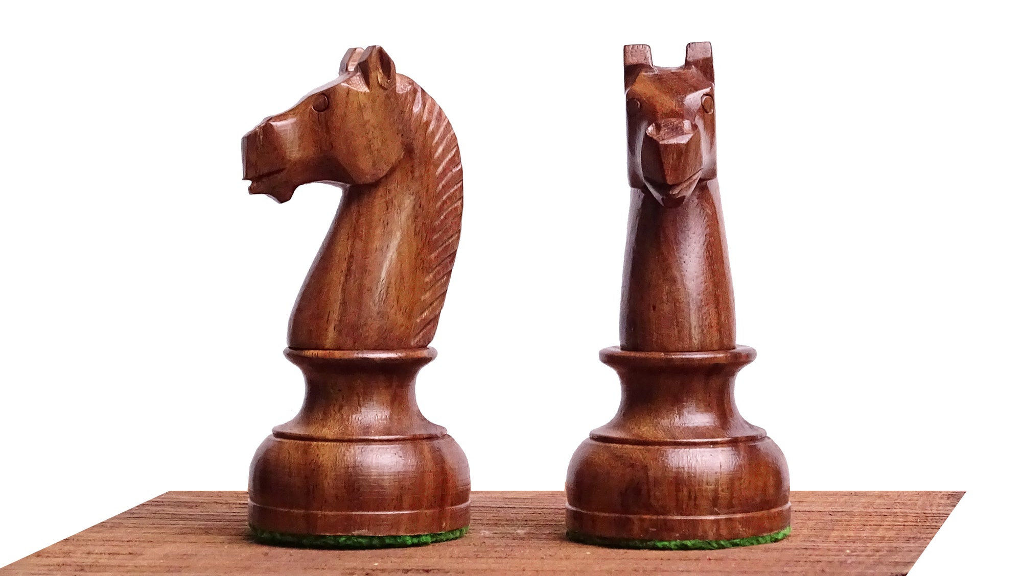 The Soviet Era 1950s Botvinnik Tournament Weighted Chess Pieces in Sheesham & Boxwood - 4.4 inch King