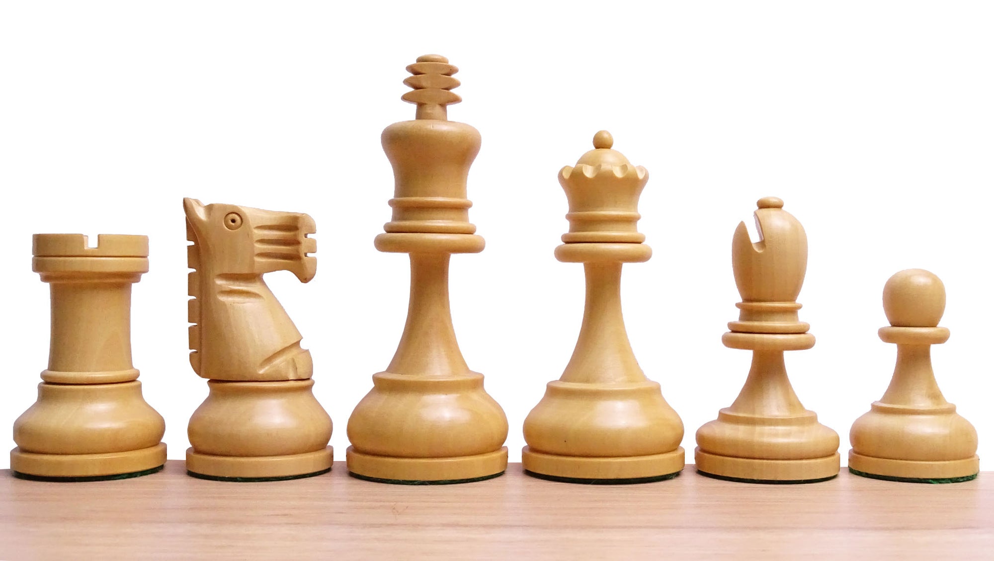 The Repro of 1973 Petropolis Interzonal Tournament World Chess Championship Weighted Chessmen in Padauk & Boxwood - 4.25 " King