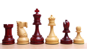 The Repro of 1973 Petropolis Interzonal Tournament World Chess Championship Weighted Chessmen in Padauk & Boxwood - 4.25 " King