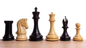 The 4.4 Inch Luxury Imperial Collector Series Artisan Chess Pieces Triple Weighted in Ebony and Boxwood - 1850 GMS