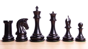 The 4.4 Inch Luxury Imperial Collector Series Artisan Chess Pieces Triple Weighted in Ebony and Boxwood - 1850 GMS