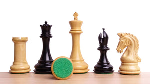 The 4.4 Inch Luxury Imperial Collector Series Artisan Chess Pieces Triple Weighted in Ebony and Boxwood - 1850 GMS