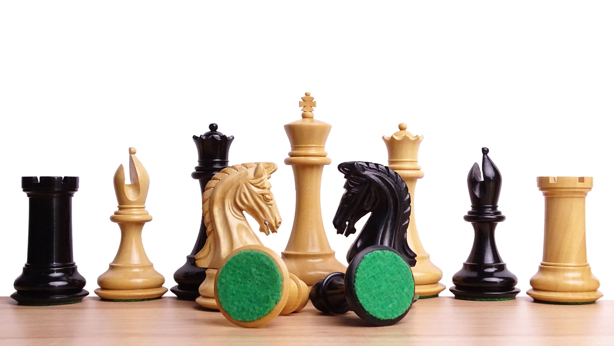 The 4.4 Inch Luxury Imperial Collector Series Artisan Chess Pieces Triple Weighted in Ebony and Boxwood - 1850 GMS