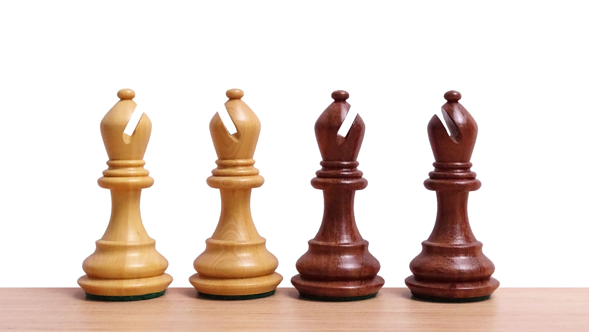 The 3.0" Stallion Weighted Staunton Chess Pieces in Sheesham Wood and Boxwood - 600 Grams Weight