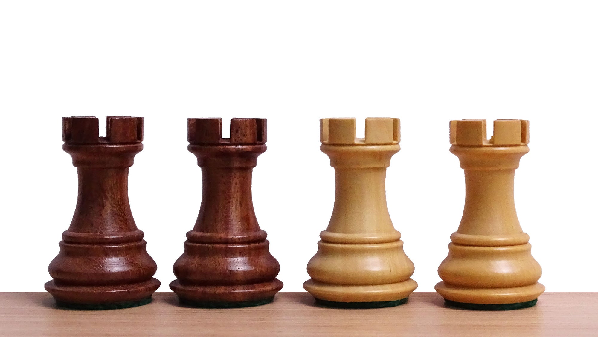 The 3.0" Stallion Weighted Staunton Chess Pieces in Sheesham Wood and Boxwood - 600 Grams Weight