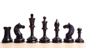 Antonio Fabiano 1933 Soviet Era Botvinnik Style Weighted Chess Pieces in Ebony & Antique 3.8 Inch King - 1150 GMS Weight