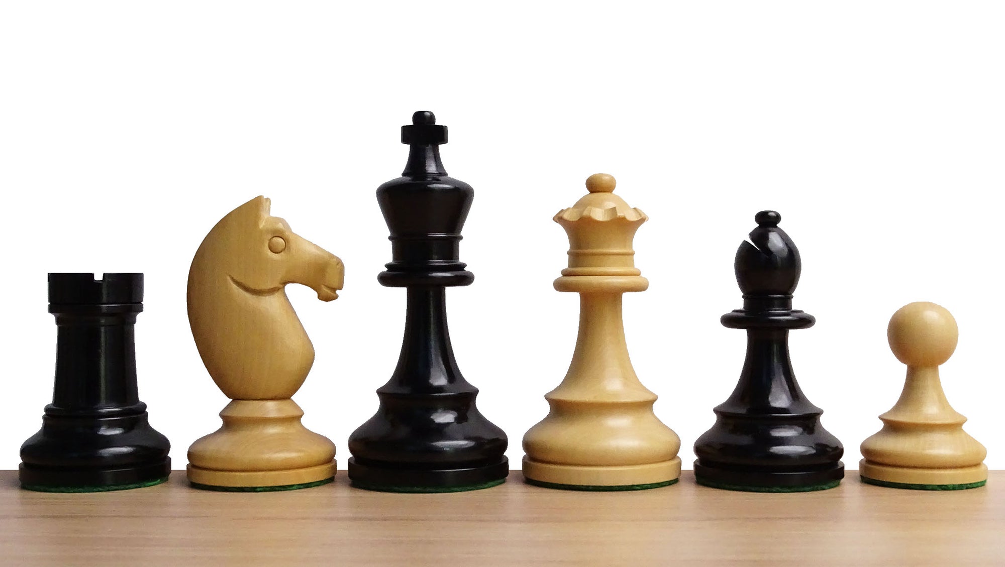 The Repro of 1962 Stockholm Interzonal Chess Championship Chess Pieces in Ebonized & Boxwood 3.75 inch King - 1200 Grams Weight