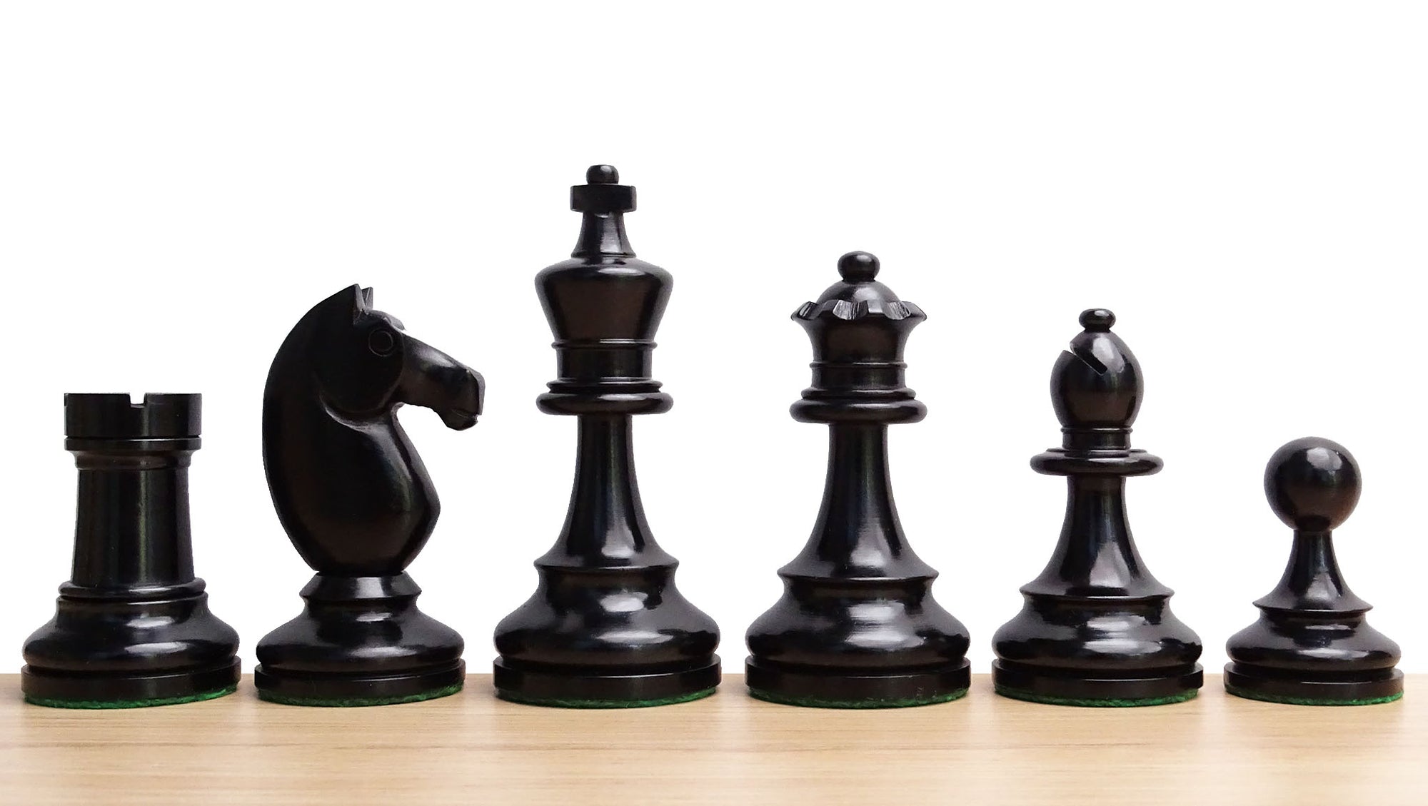 The Repro of 1962 Stockholm Interzonal Chess Championship Chess Pieces in Ebonized & Boxwood 3.75 inch King - 1200 Grams Weight