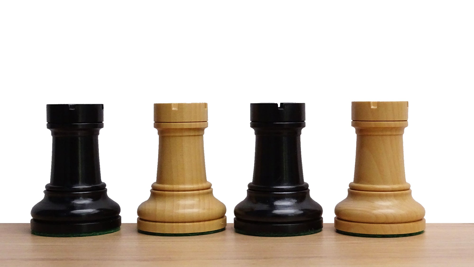 The Repro of 1962 Stockholm Interzonal Chess Championship Chess Pieces in Ebonized & Boxwood 3.75 inch King - 1200 Grams Weight